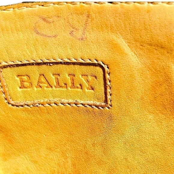 BALLY Rare Vintage Bally Black Leather Lace Up Combat Boots Size 7